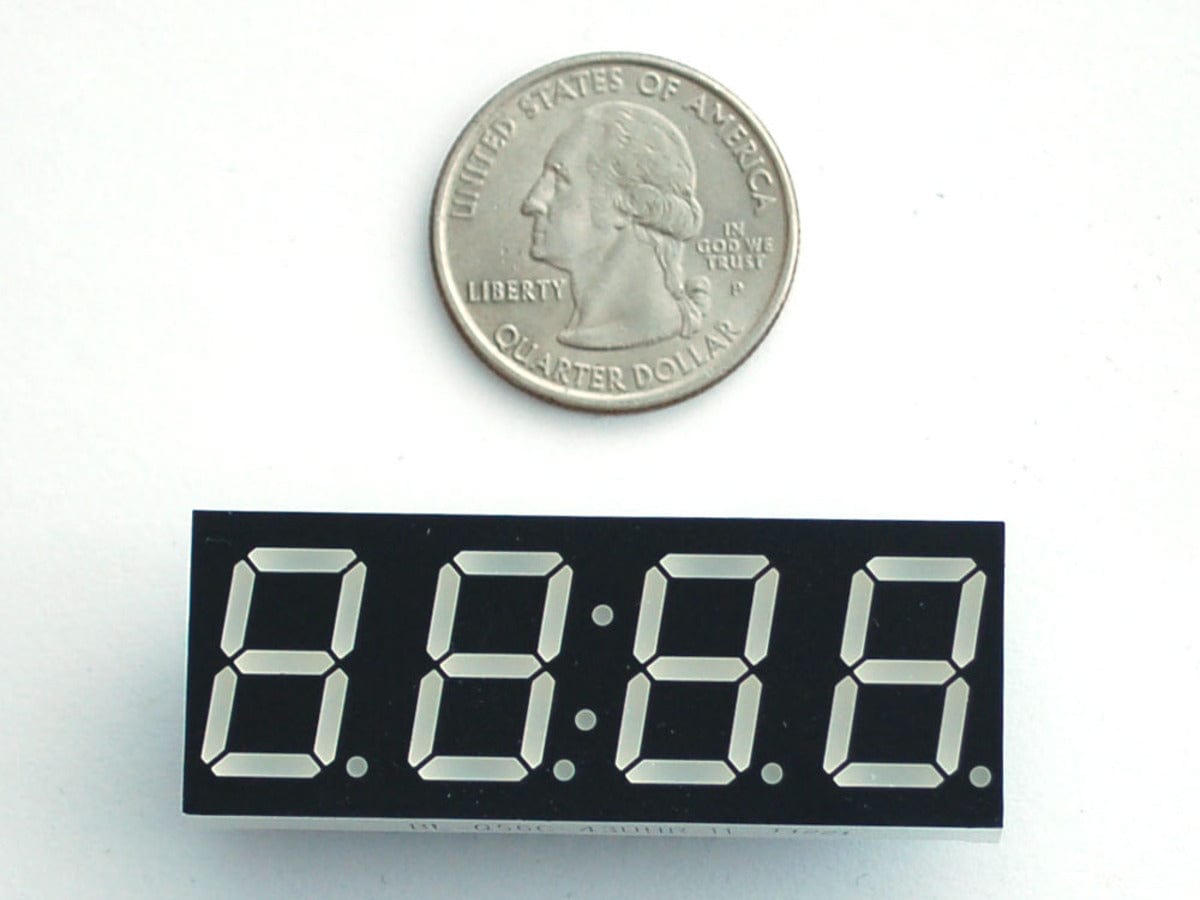Red 7-segment clock display - 0.56" digit height by The Pi Hut - The Pi Hut