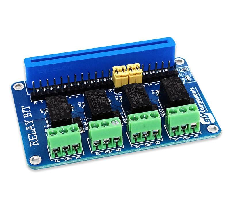Relay Bit - 4 Channel 3V Relay Board for micro:bit by SBC - The Pi Hut