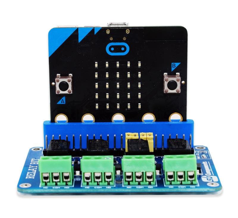 Relay Bit - 4 Channel 3V Relay Board for micro:bit by SBC - The Pi Hut