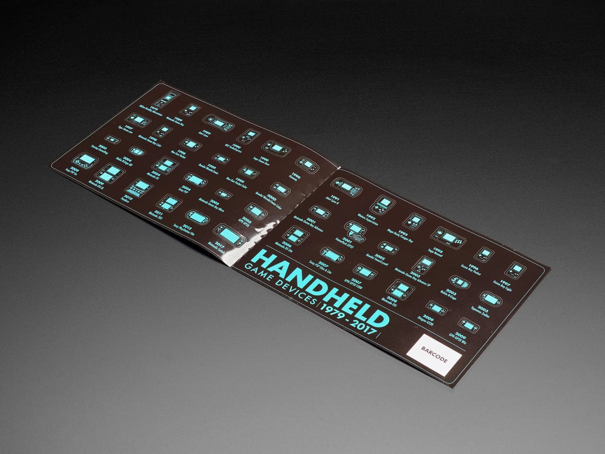 Retro Handheld Game Devices Sticker Set by Adafruit - The Pi Hut