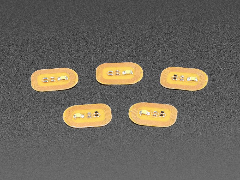RFID/NFC Nail Stickers - 5 Pack with White LEDs by The Pi Hut - The Pi Hut