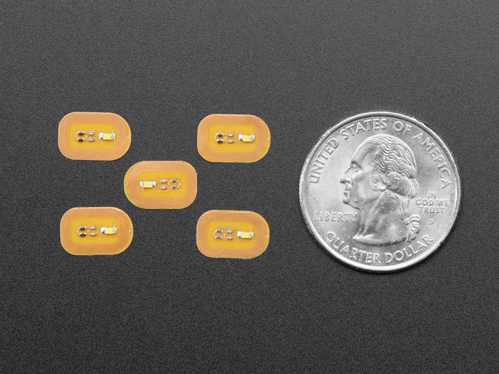 RFID/NFC Nail Stickers - 5 Pack with White LEDs by The Pi Hut - The Pi Hut
