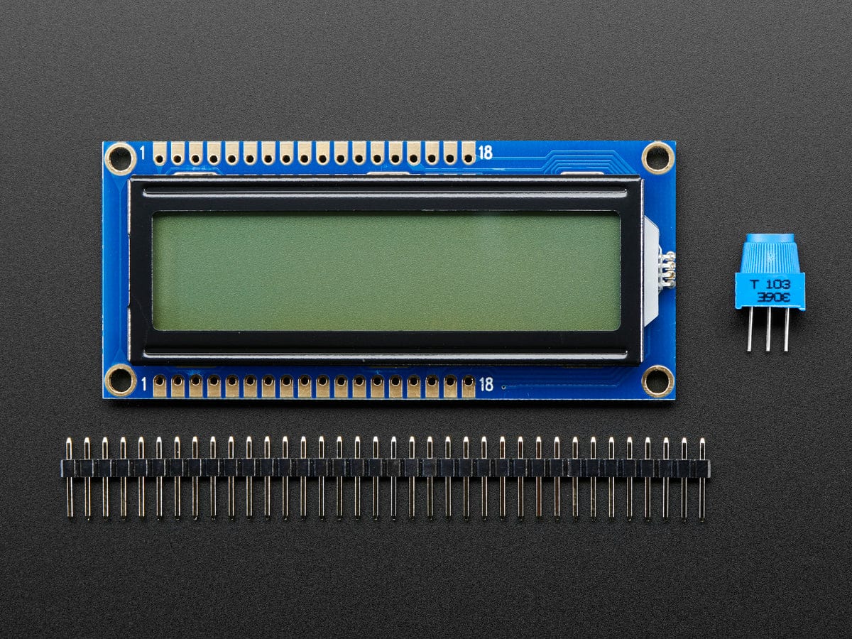 RGB backlight positive LCD 16x2 + extras (black on RGB) by The Pi Hut - The Pi Hut