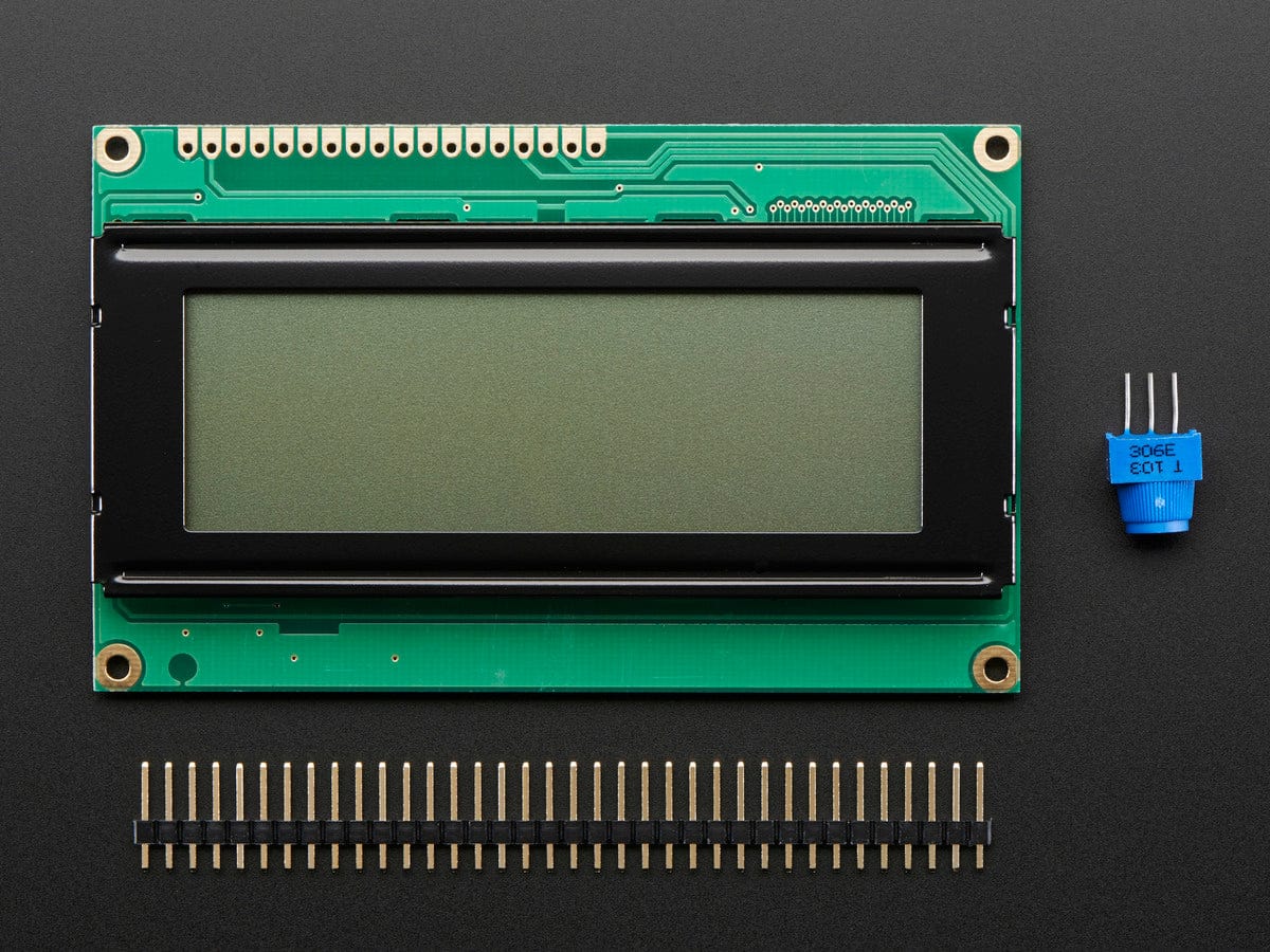 RGB backlight positive LCD 20x4 + extras (black on RGB) by The Pi Hut - The Pi Hut