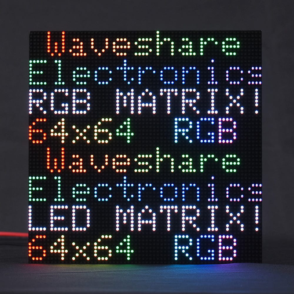 RGB Full-Colour LED Matrix Panel - 2mm Pitch, 64x64 Pixels by Waveshare - The Pi Hut
