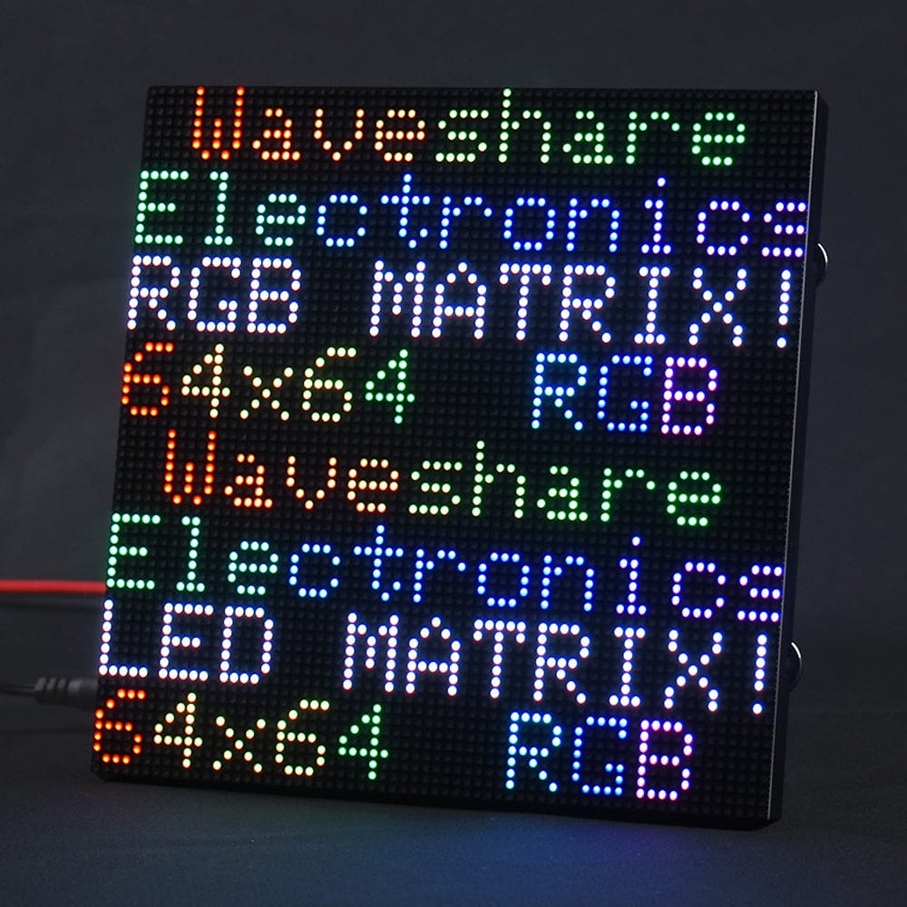RGB Full-Colour LED Matrix Panel - 2mm Pitch, 64x64 Pixels by Waveshare - The Pi Hut