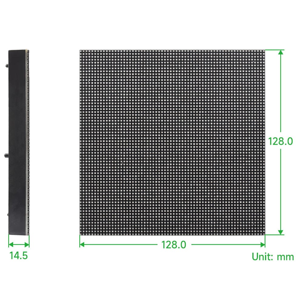 RGB Full-Colour LED Matrix Panel - 2mm Pitch, 64x64 Pixels by Waveshare - The Pi Hut