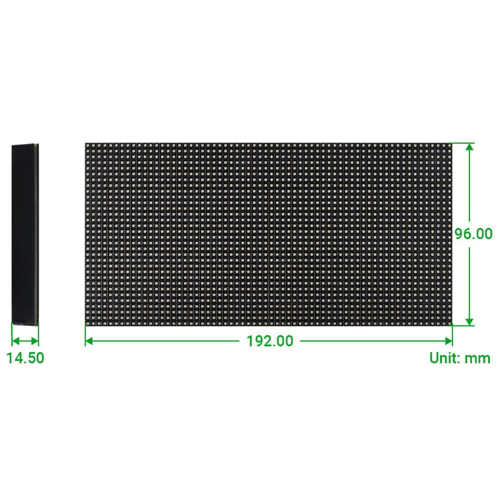 RGB Full-Colour LED Matrix Panel - 3mm Pitch, 64x32 Pixels - The Pi Hut