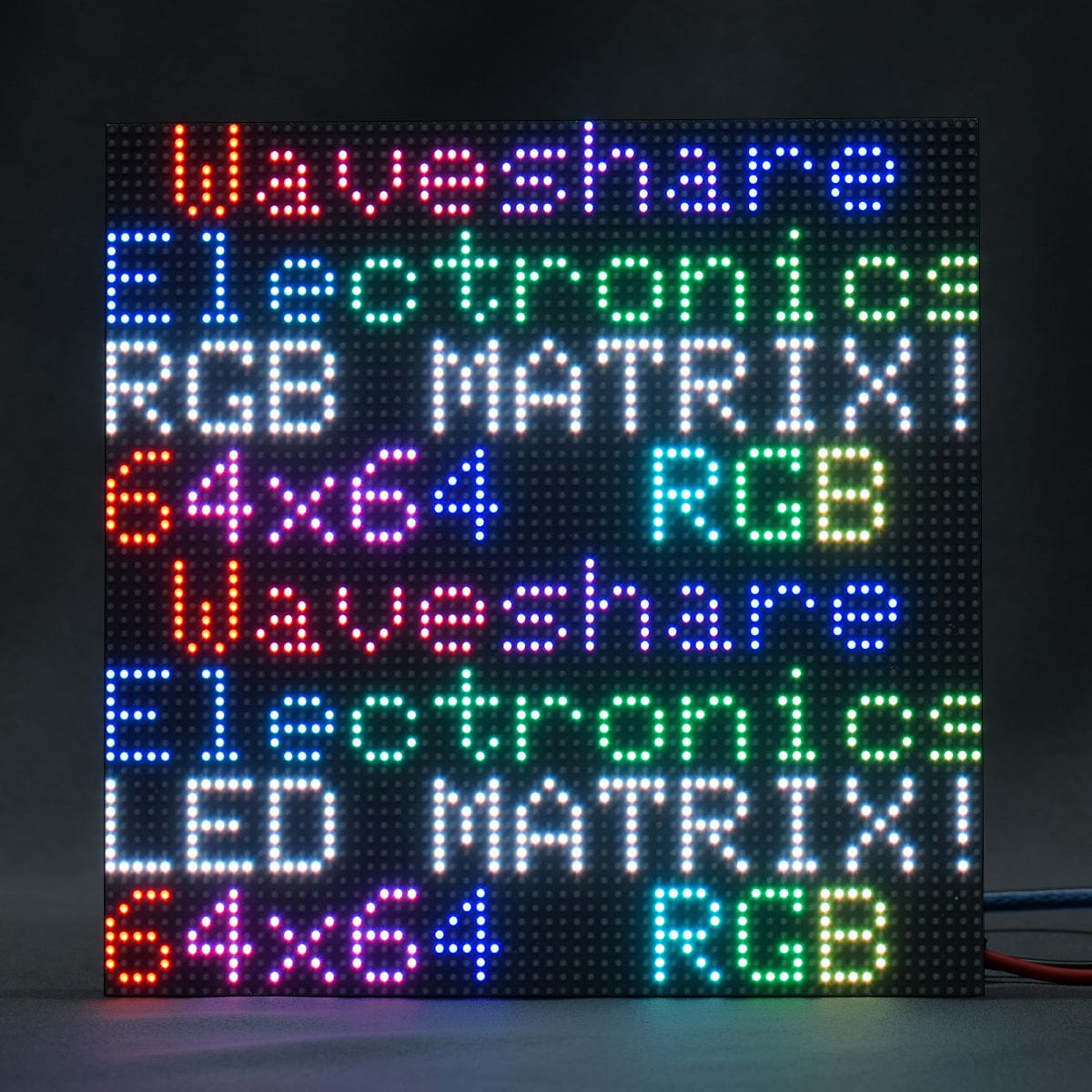 RGB Full-Colour LED Matrix Panel - 3mm Pitch, 64x64 Pixels by Waveshare - The Pi Hut
