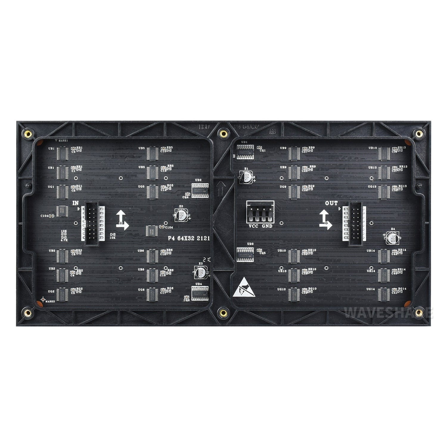 RGB Full-Colour LED Matrix Panel - 4mm Pitch, 64x32 Pixels by Waveshare - The Pi Hut