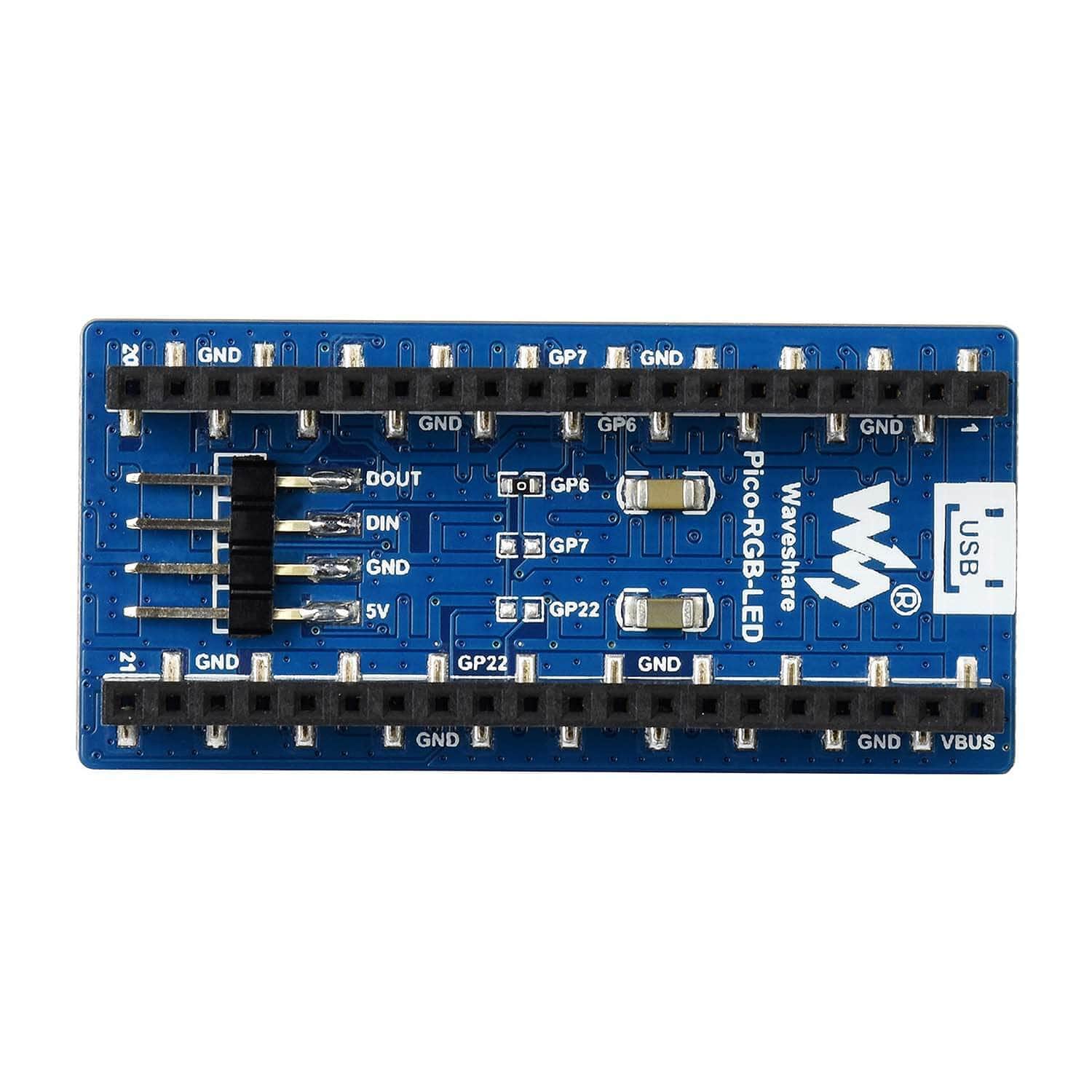RGB Full-Colour LED Matrix Panel for Raspberry Pi Pico (16x10) by Waveshare - The Pi Hut