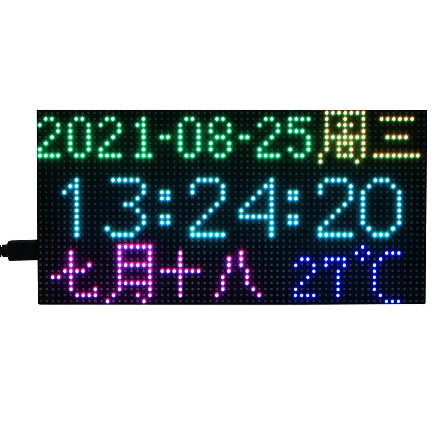 RGB LED Matrix for Raspberry Pi Pico (64x32) by Waveshare - The Pi Hut