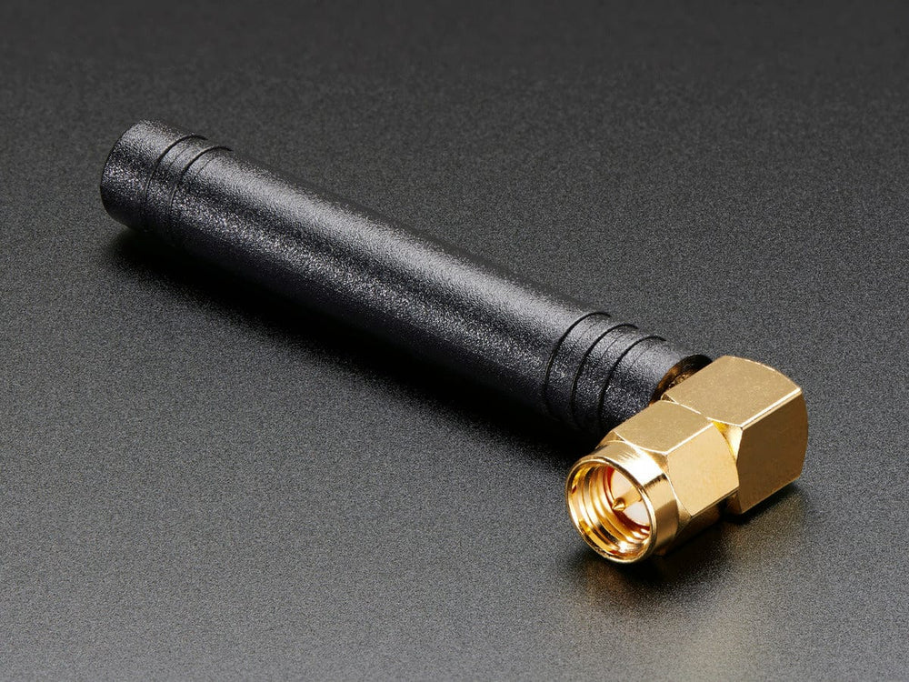 Right-angle Mini GSM/Cellular Quad-Band Antenna - 2dBi SMA Plug by The Pi Hut - The Pi Hut