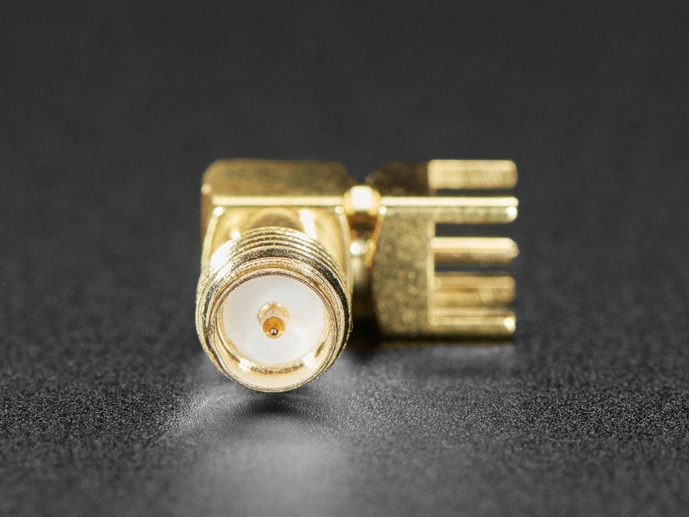 Right Angle RP-SMA Thru Hole RF Connector by The Pi Hut - The Pi Hut