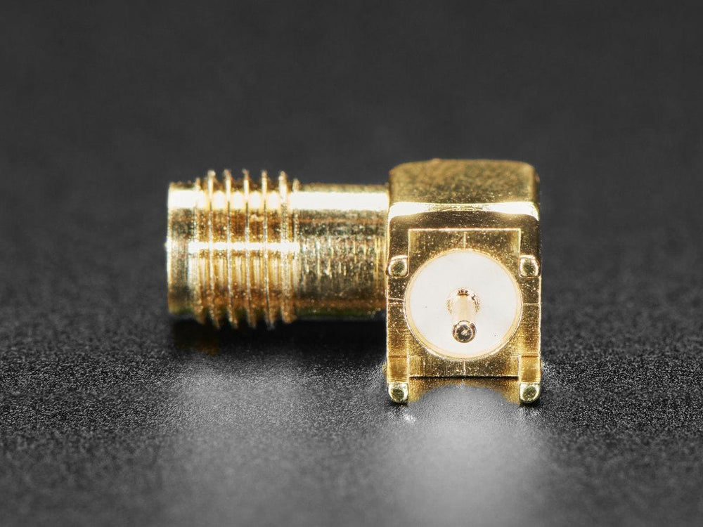 Right Angle RP-SMA Thru Hole RF Connector by The Pi Hut - The Pi Hut