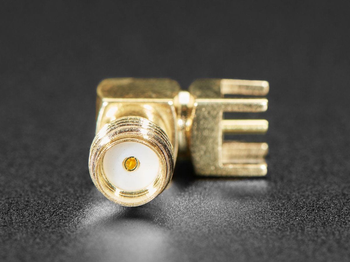 Right Angle SMA Thru Hole RF Connector by The Pi Hut - The Pi Hut