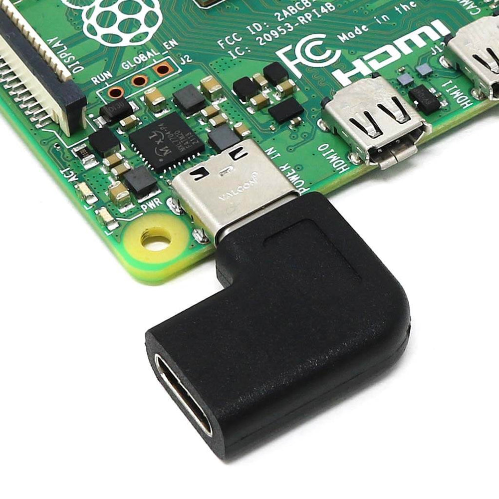 Right Angle USB-C Adapter by The Pi Hut - The Pi Hut