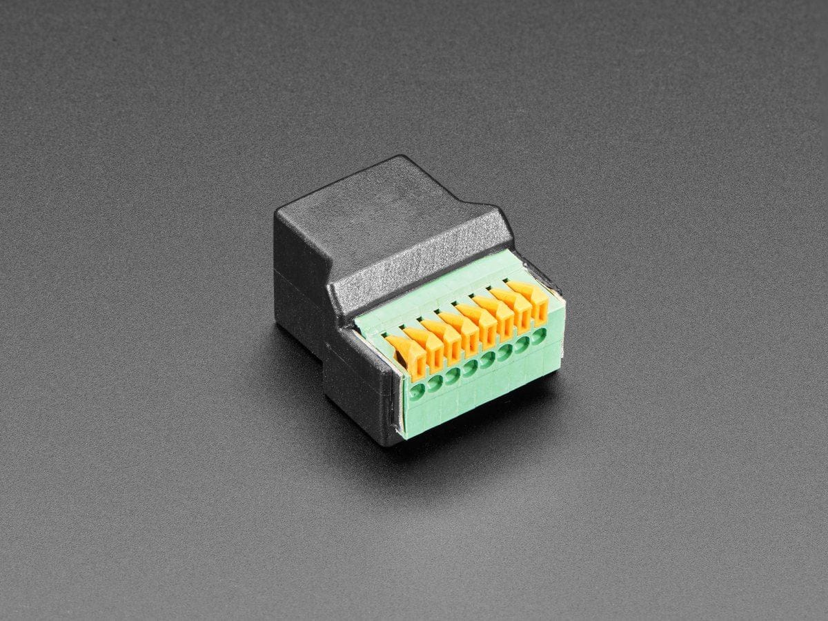 RJ-45 Ethernet Female Socket to Terminal Spring Block Adapter by The Pi Hut - The Pi Hut