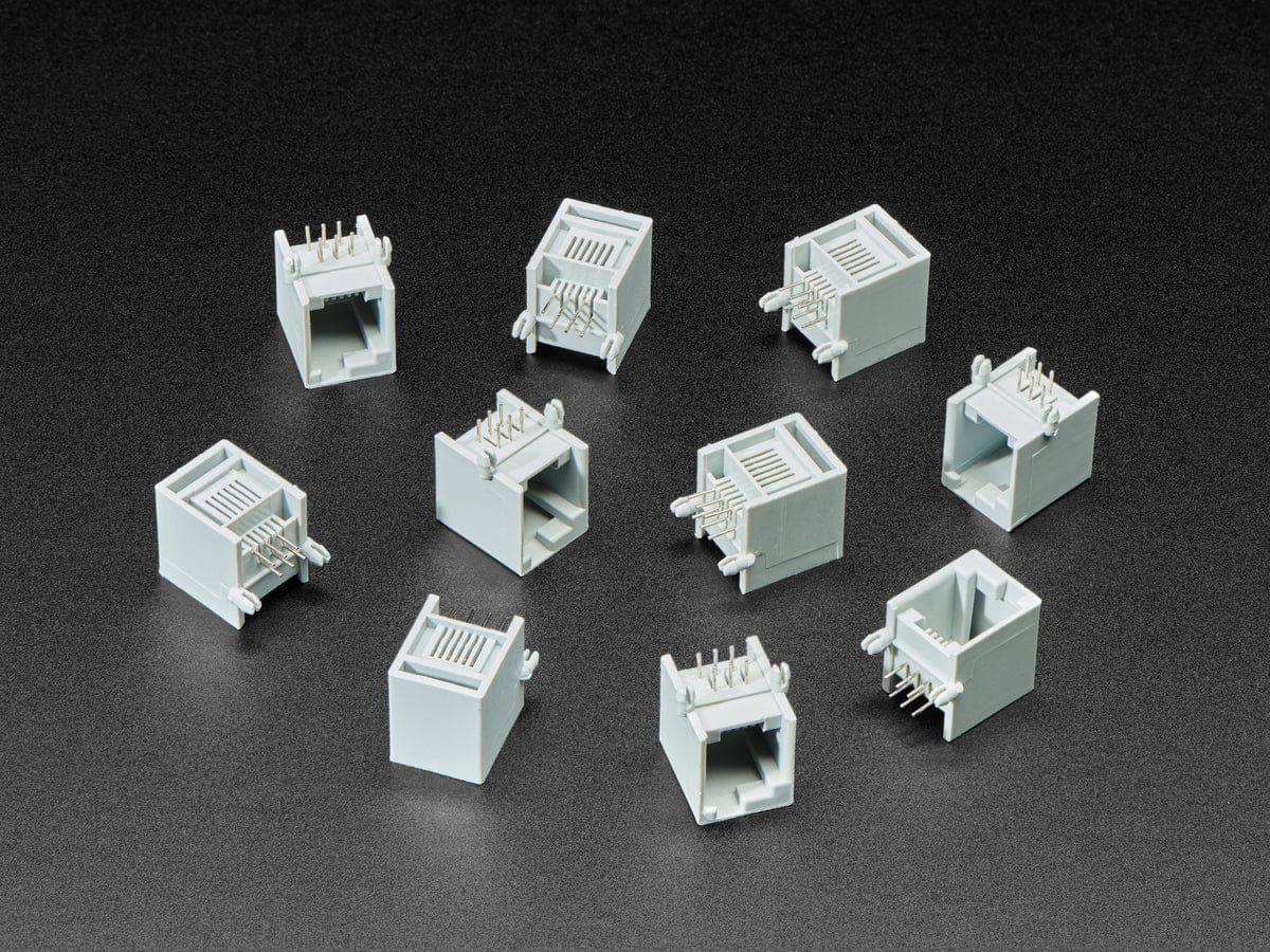 RJ12 Jack Connectors - EV3/NXT Building Brick Compatible - Pack of 10 by The Pi Hut - The Pi Hut