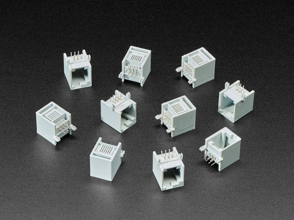 RJ12 Jack Connectors - EV3/NXT Building Brick Compatible - Pack of 10 by The Pi Hut - The Pi Hut