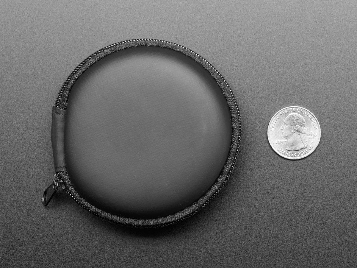 Round Black Zipper Case by The Pi Hut - The Pi Hut