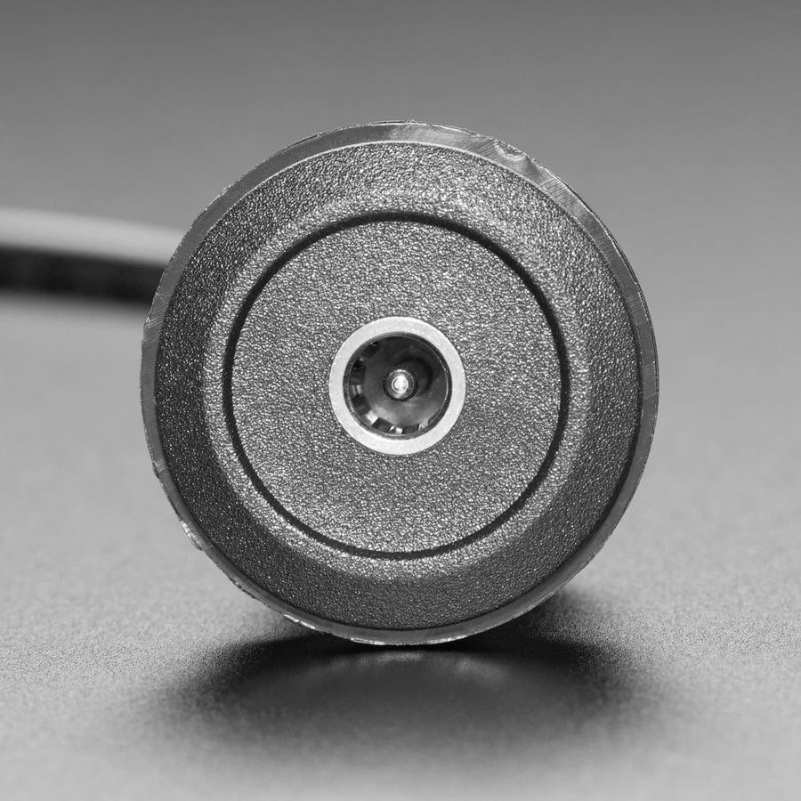 Round Panel Mount 5.5mm/2.1mm DC Barrel Jack Extension Cable - 30cm long by The Pi Hut - The Pi Hut
