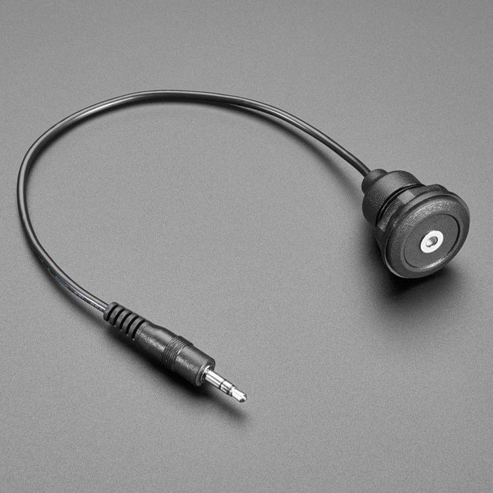 Round Panel Mount Stereo Audio Extension Cable - 3.5mm by The Pi Hut - The Pi Hut