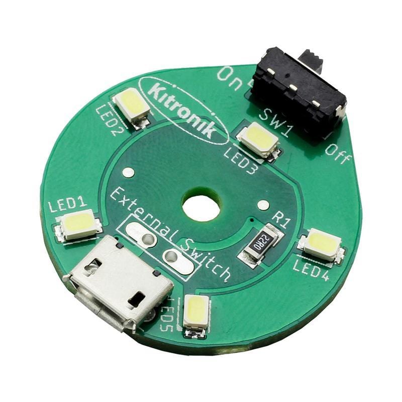 Round USB White LED Lamp by Kitronik - The Pi Hut