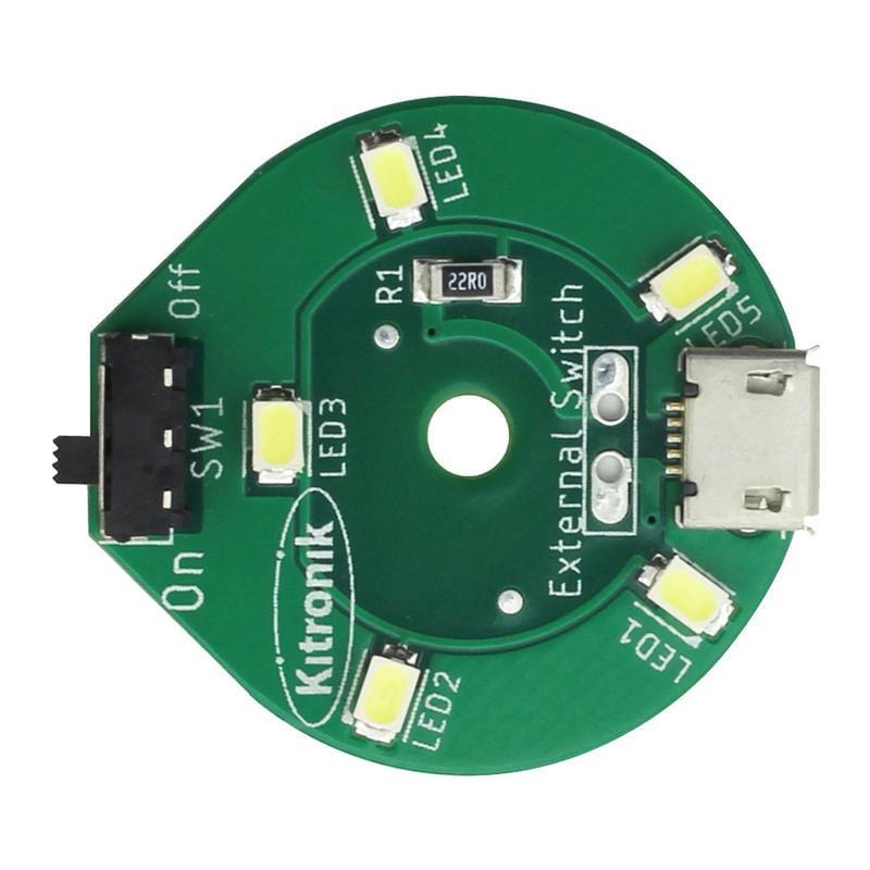 Round USB White LED Lamp by Kitronik - The Pi Hut