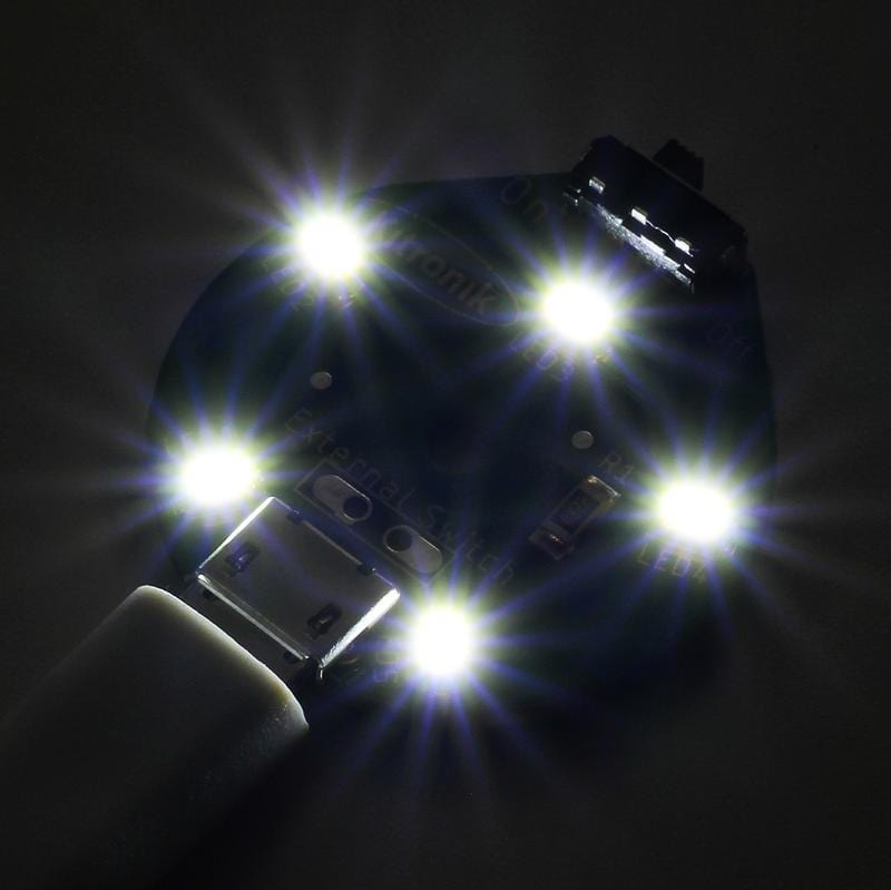 Round USB White LED Lamp by Kitronik - The Pi Hut