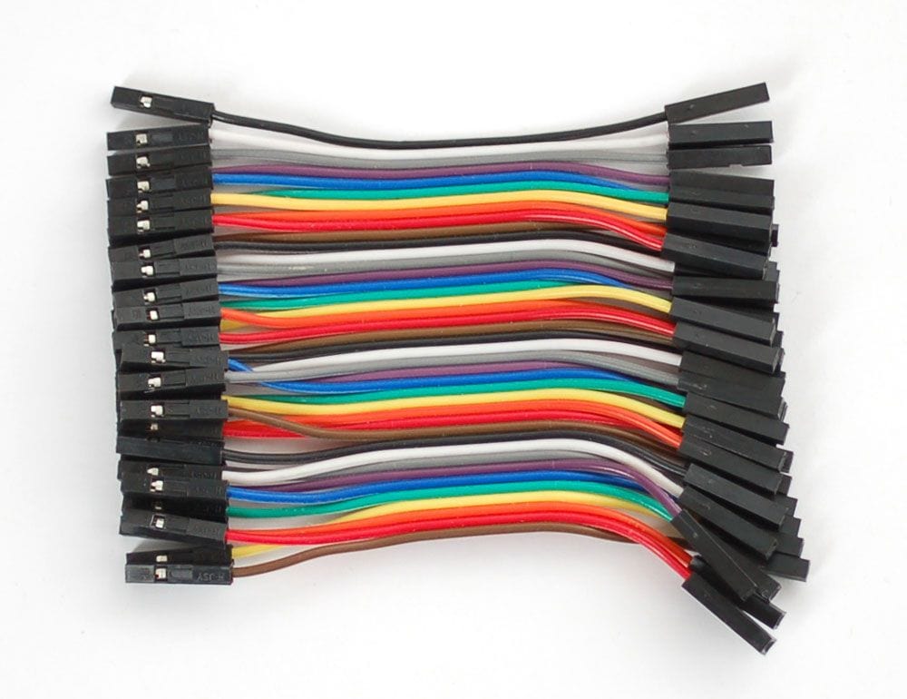 Premium Jumper Wires 40pk (Female/Female) 100mm by The Pi Hut - The Pi Hut
