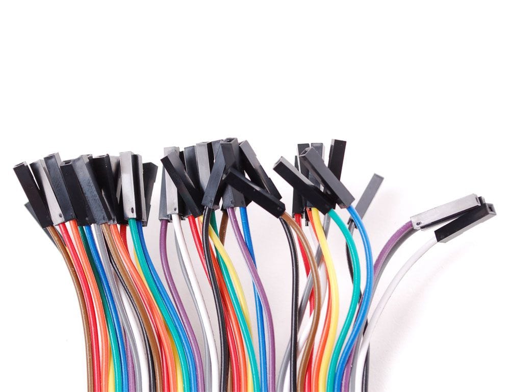 Premium Jumper Wires 40pk (Female/Female) 100mm by The Pi Hut - The Pi Hut