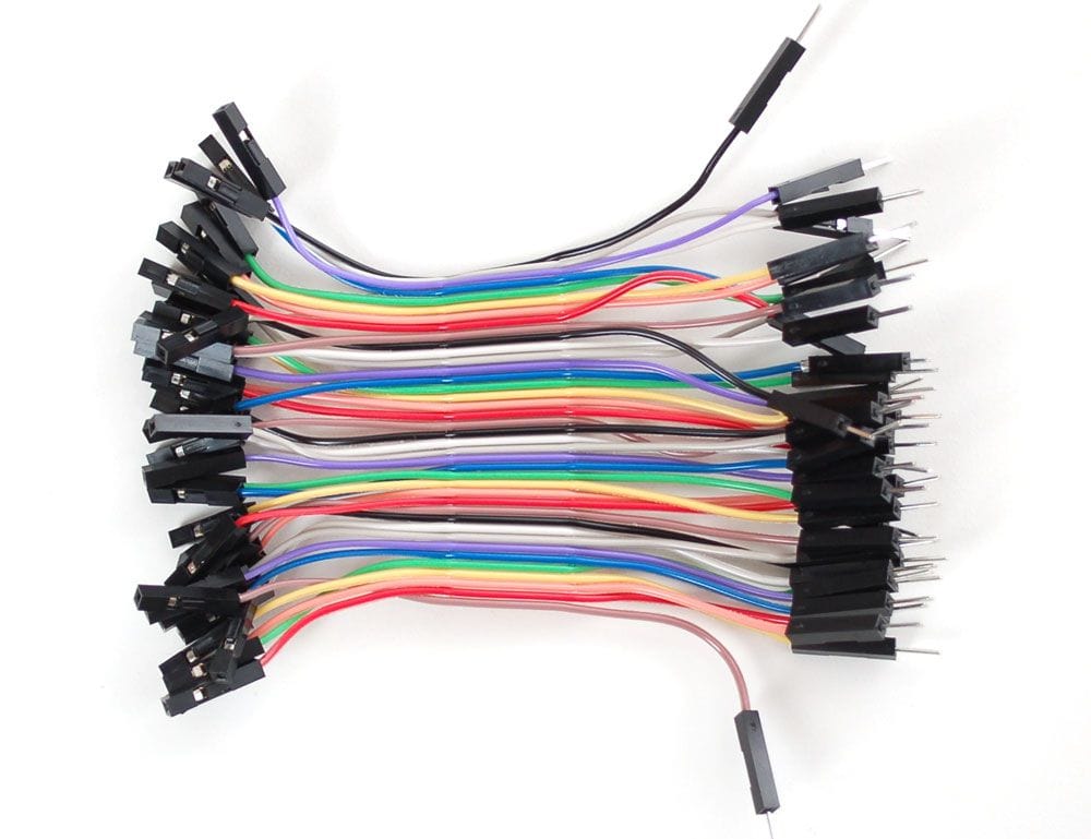 Premium Jumper Wires 40pk (Male/Female) 100mm by ModMyPi - The Pi Hut