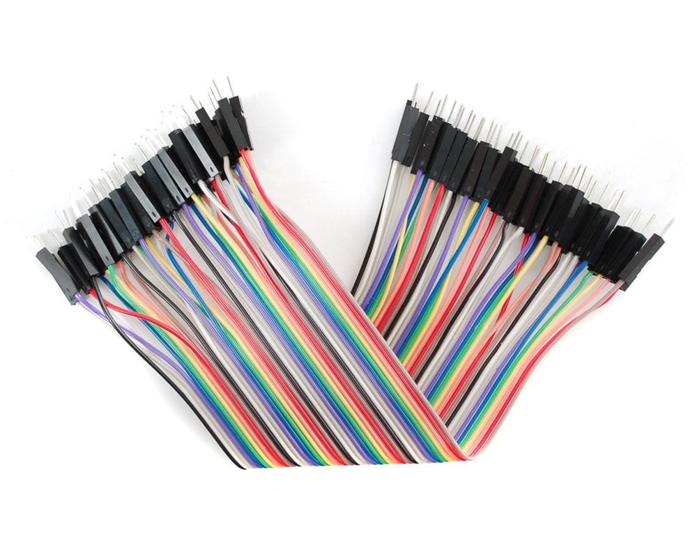 Premium Jumper Wires 40pk (Male/Male) 200mm by ModMyPi - The Pi Hut