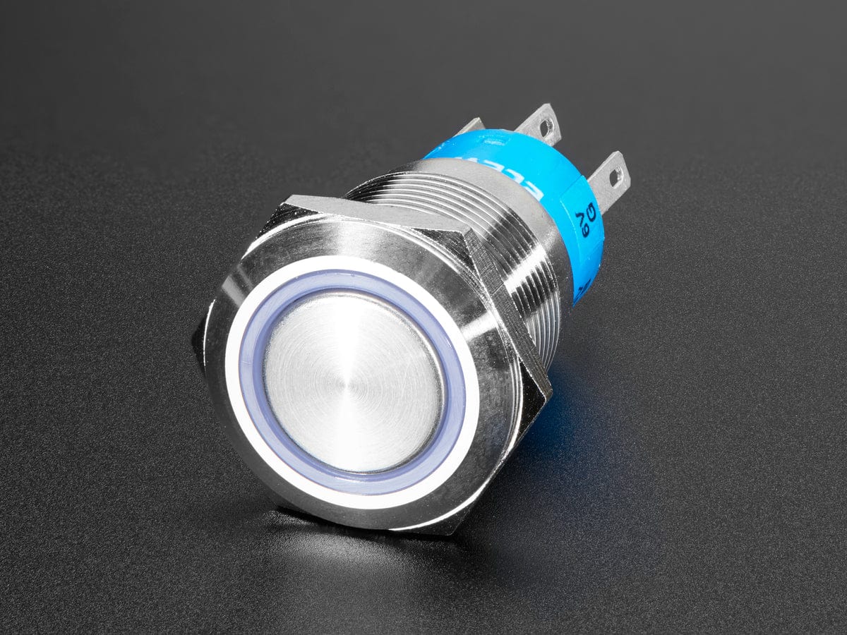 Rugged Metal On/Off Switch - 19mm 6V RGB On/Off by The Pi Hut - The Pi Hut