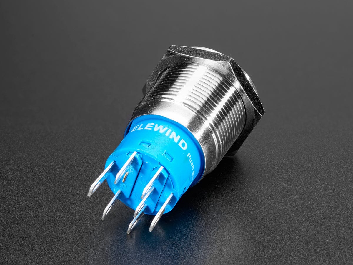 Rugged Metal On/Off Switch - 19mm 6V RGB On/Off by The Pi Hut - The Pi Hut