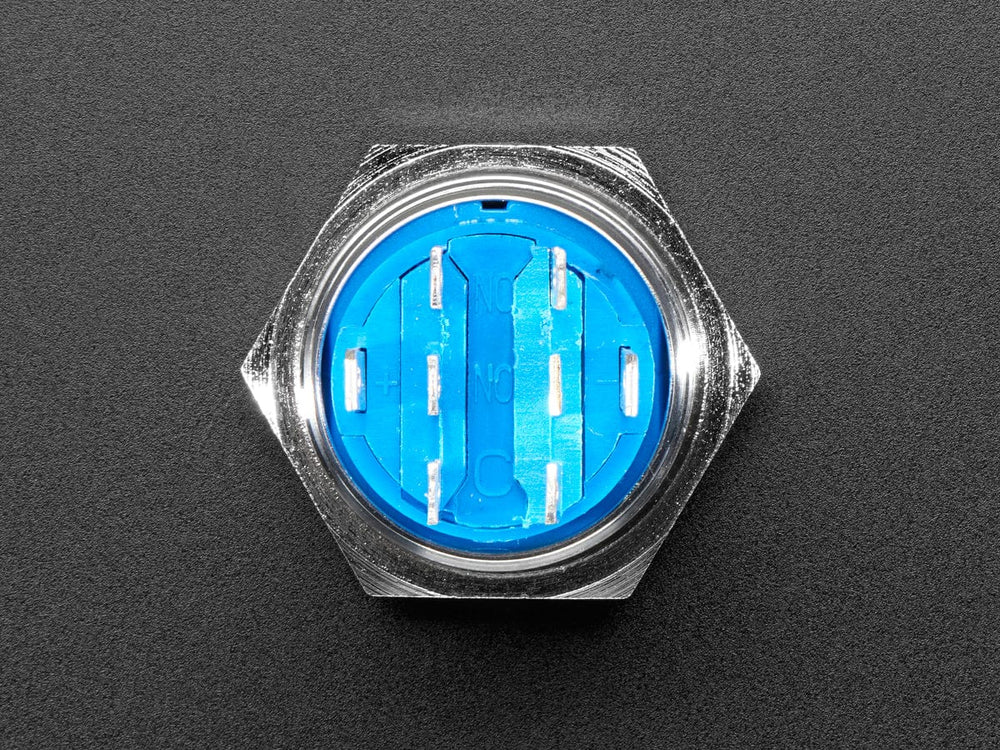 Rugged Metal On/Off Switch - 19mm 6V RGB On/Off by The Pi Hut - The Pi Hut