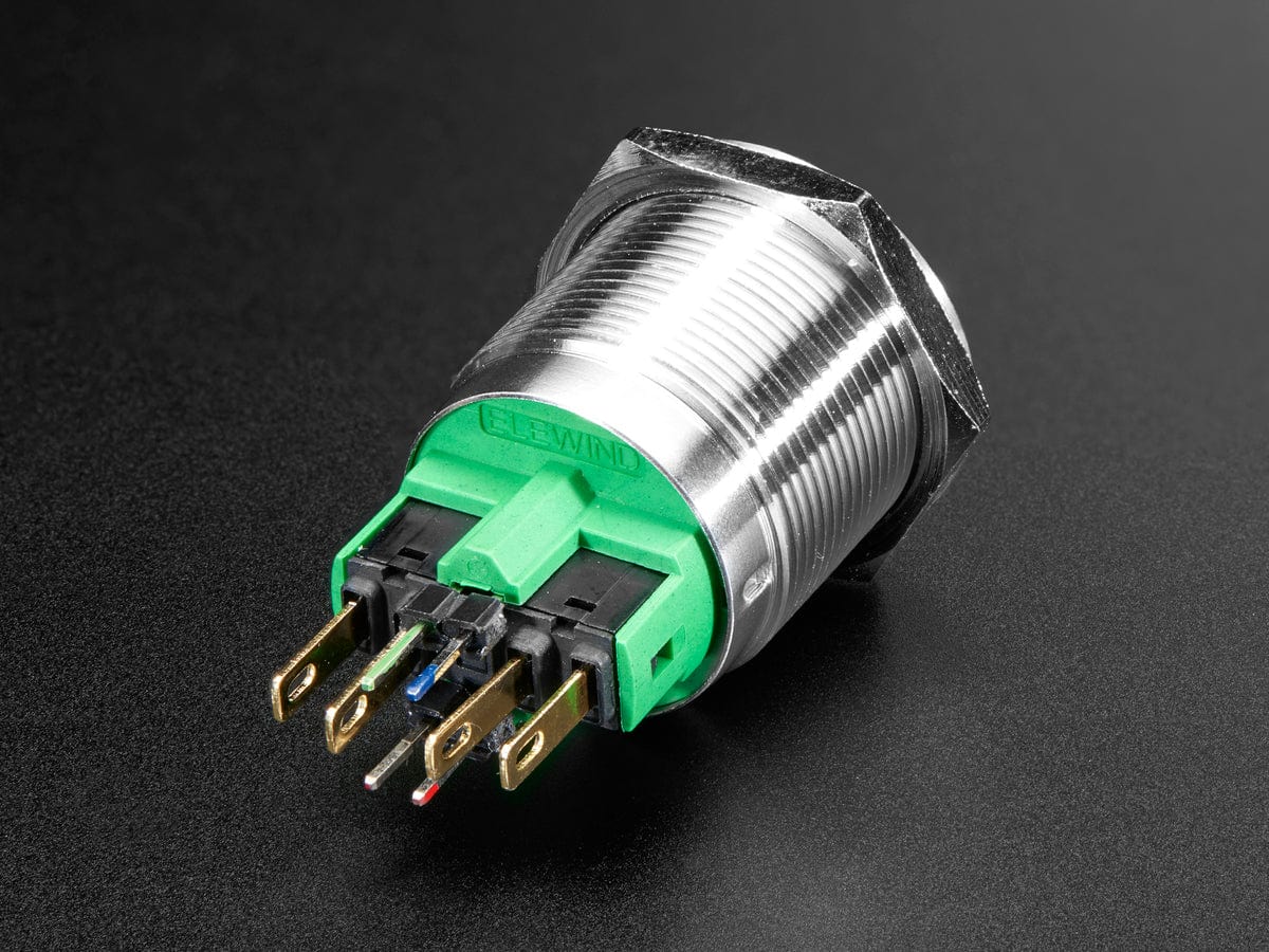 Rugged Metal On/Off Switch - 22mm 6V RGB On/Off by The Pi Hut - The Pi Hut