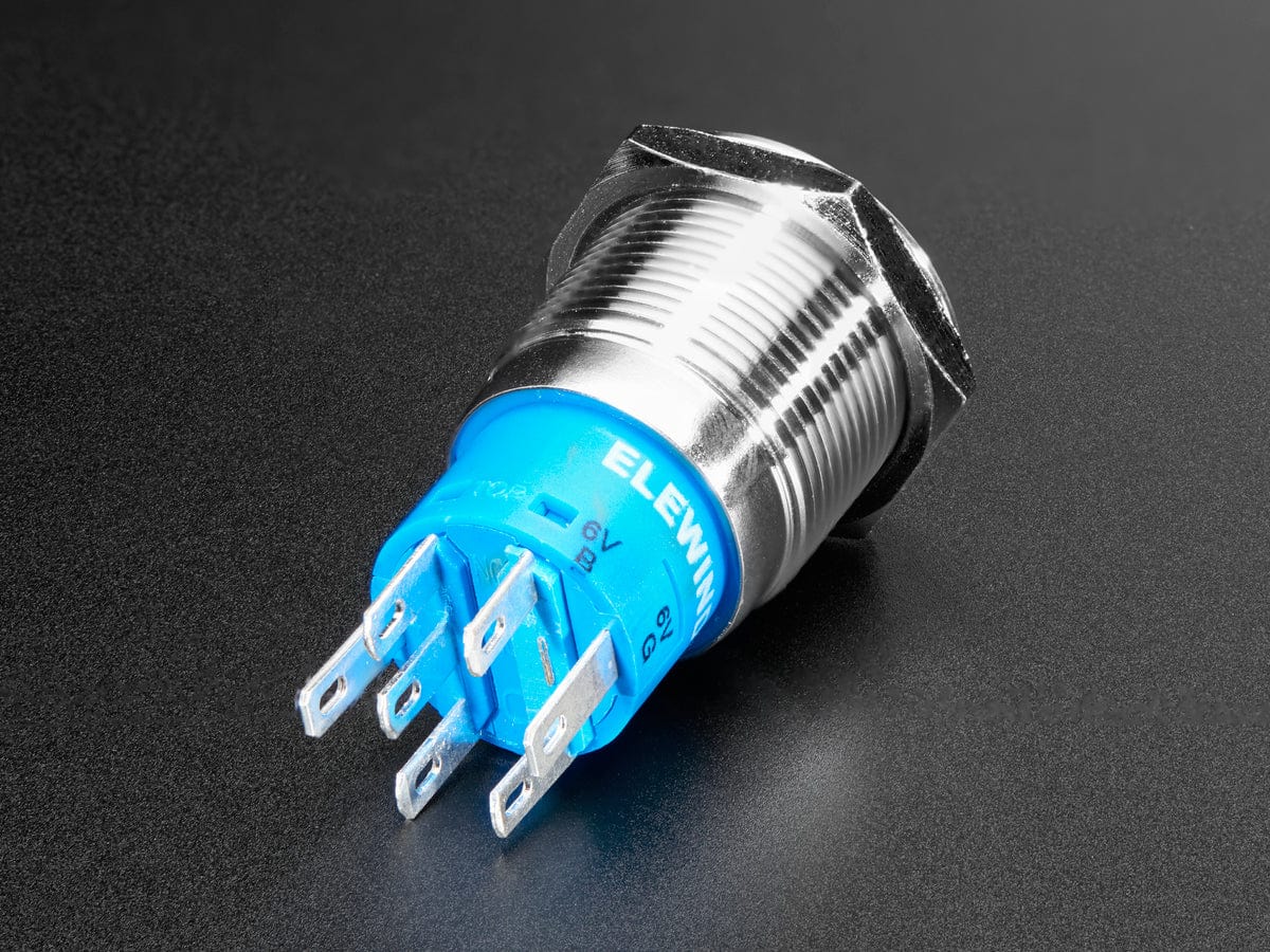 Rugged Metal Pushbutton - 19mm 6V RGB Momentary by The Pi Hut - The Pi Hut