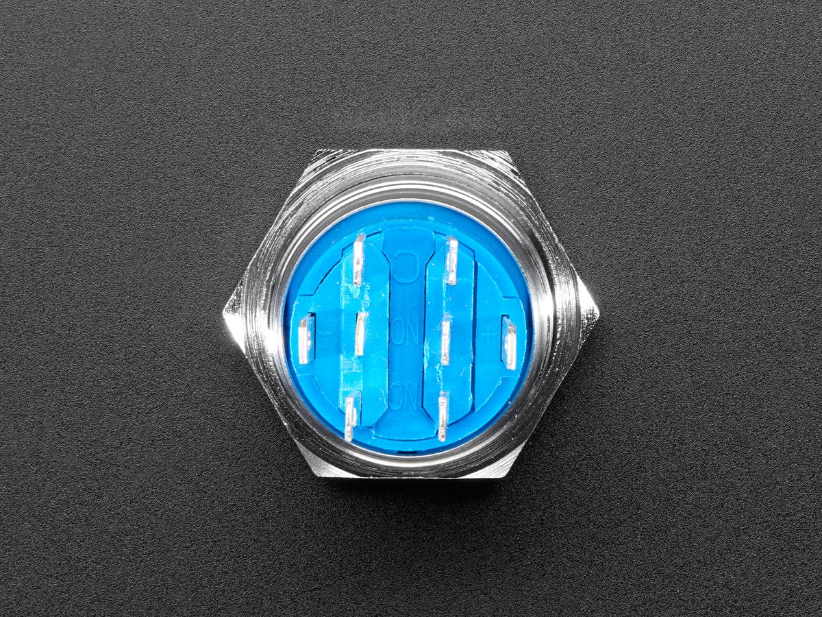 Rugged Metal Pushbutton - 19mm 6V RGB Momentary by The Pi Hut - The Pi Hut