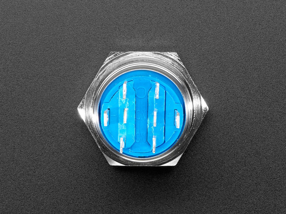 Rugged Metal Pushbutton - 19mm 6V RGB Momentary by The Pi Hut - The Pi Hut