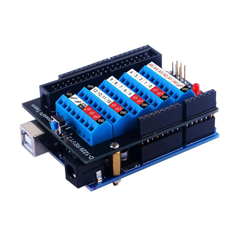 Screw Terminal Shield for Arduino UNO by 52Pi - The Pi Hut