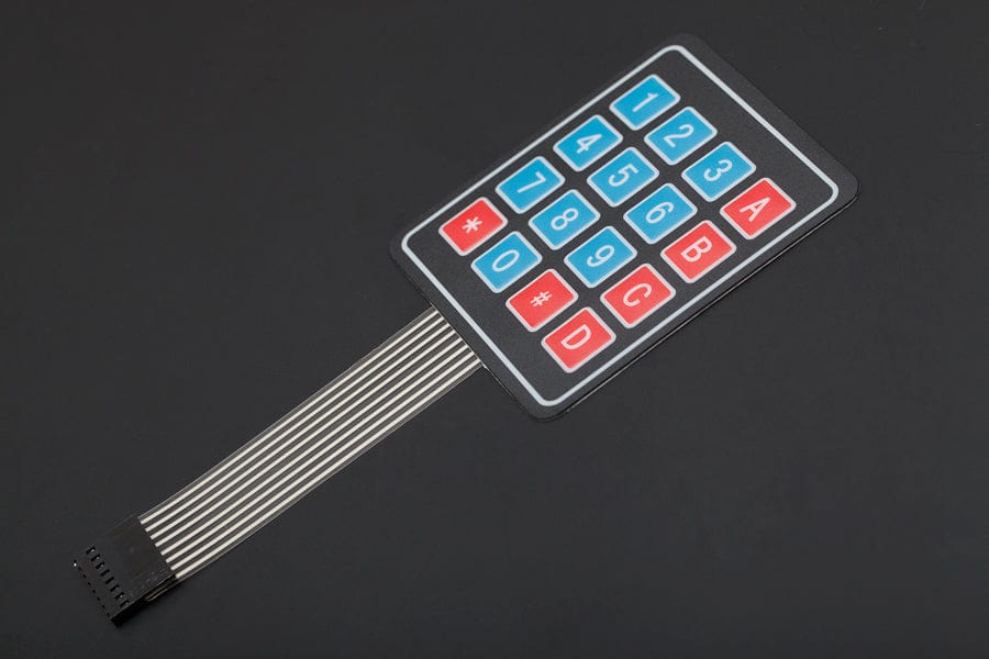 Sealed Membrane 4*4 button pad with sticker by DFRobot - The Pi Hut