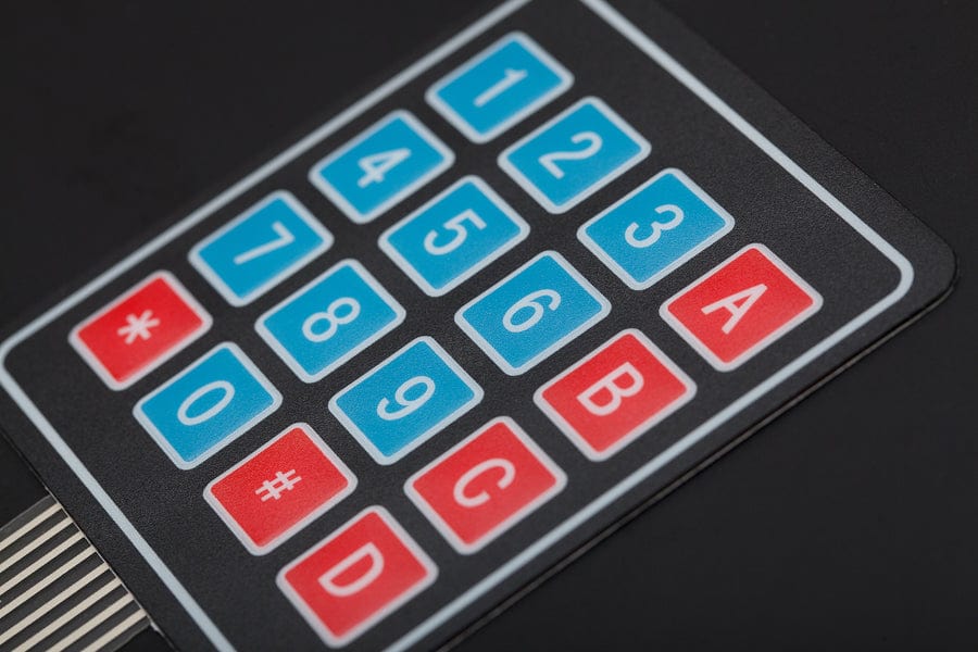 Sealed Membrane 4*4 button pad with sticker by DFRobot - The Pi Hut