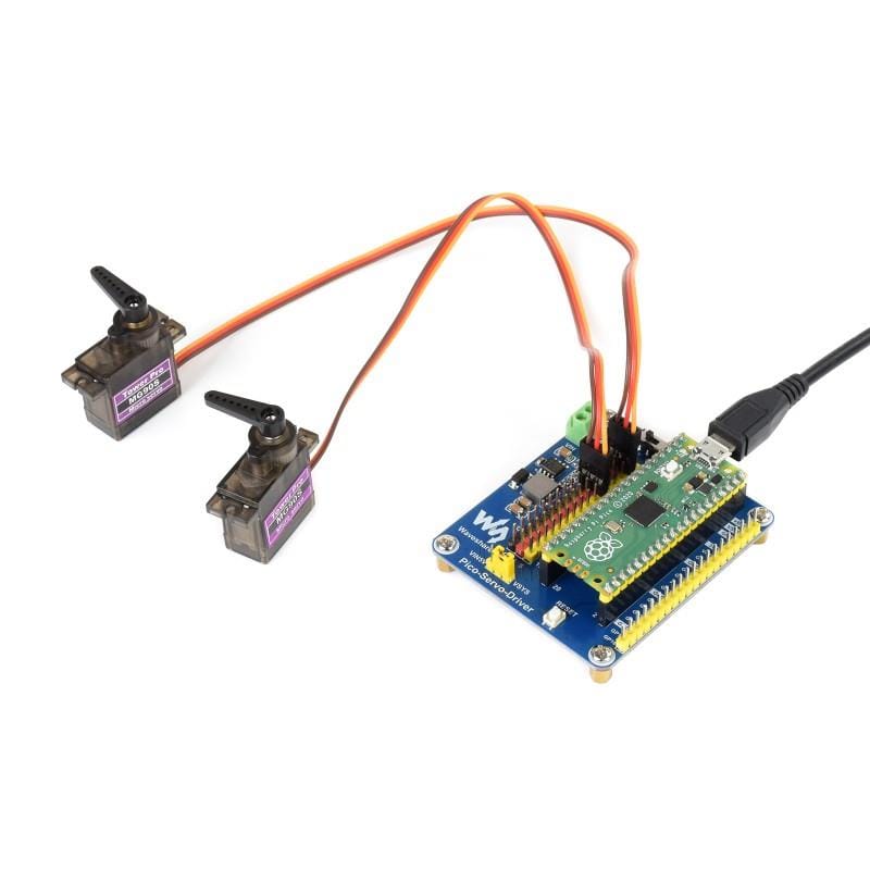 Servo Driver Module for Raspberry Pi Pico by Waveshare - The Pi Hut