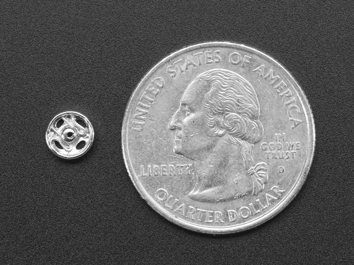 Sewable Snaps - 5mm Diameter - Card of 24 by The Pi Hut - The Pi Hut