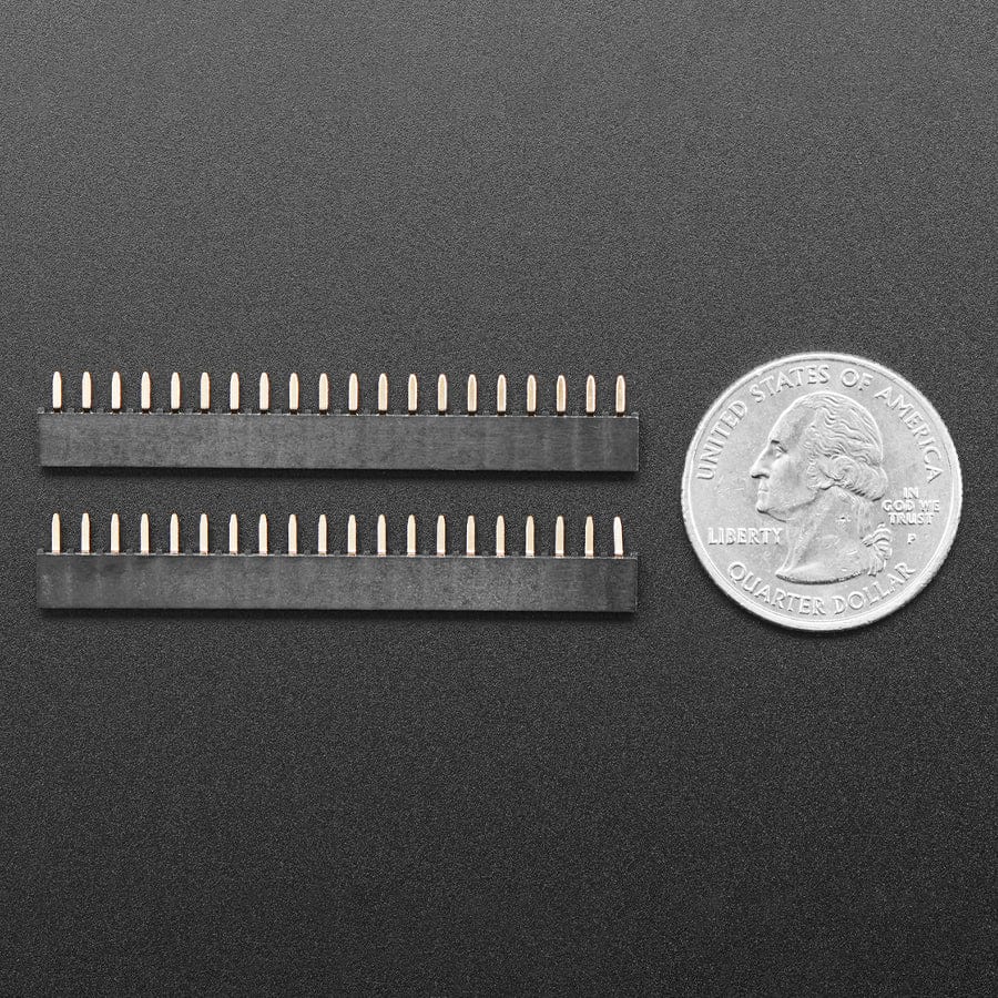 Short Socket Headers for Raspberry Pi Pico - 2 x 20 Pin Female by The Pi Hut - The Pi Hut
