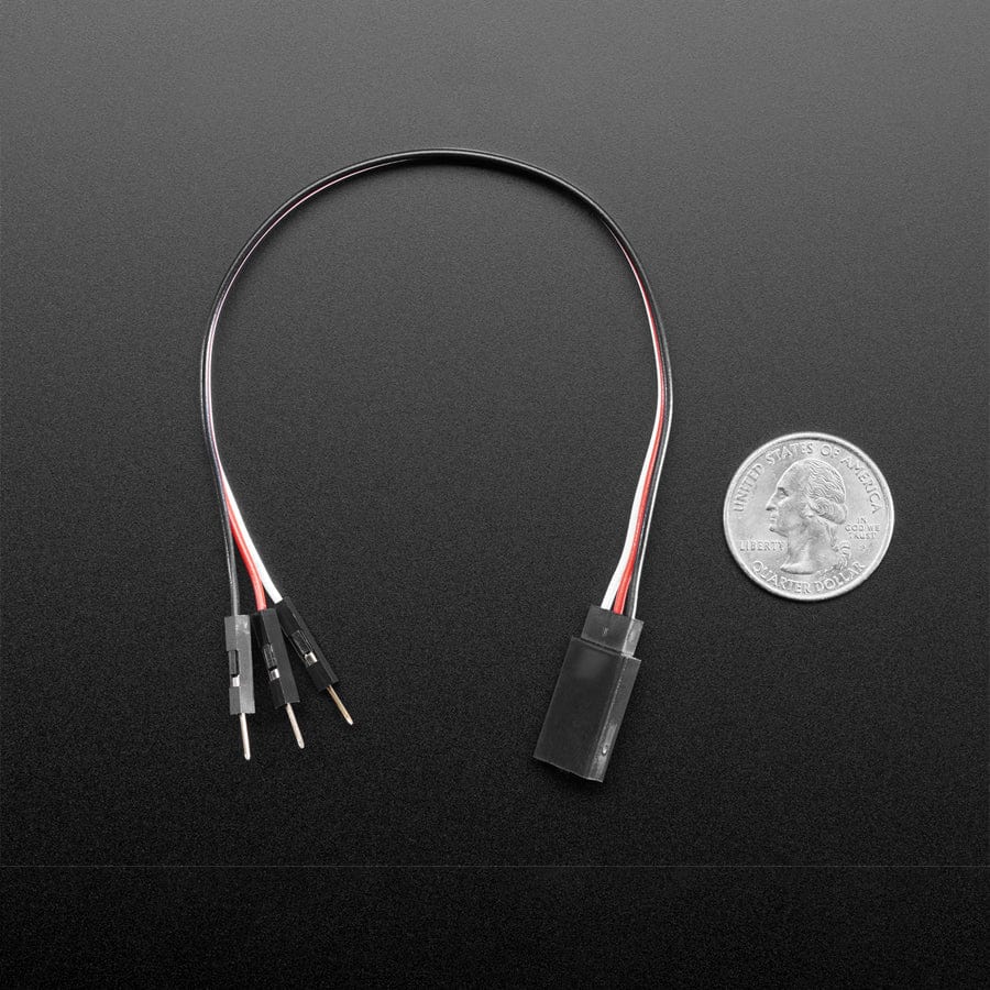 Shrouded Servo to Premium Male Jumper Wires Cable - 17cm by The Pi Hut - The Pi Hut