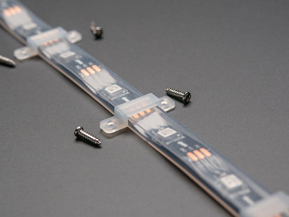 Silicone Clips for NeoPixel LED Strips - set of 5 by The Pi Hut - The Pi Hut