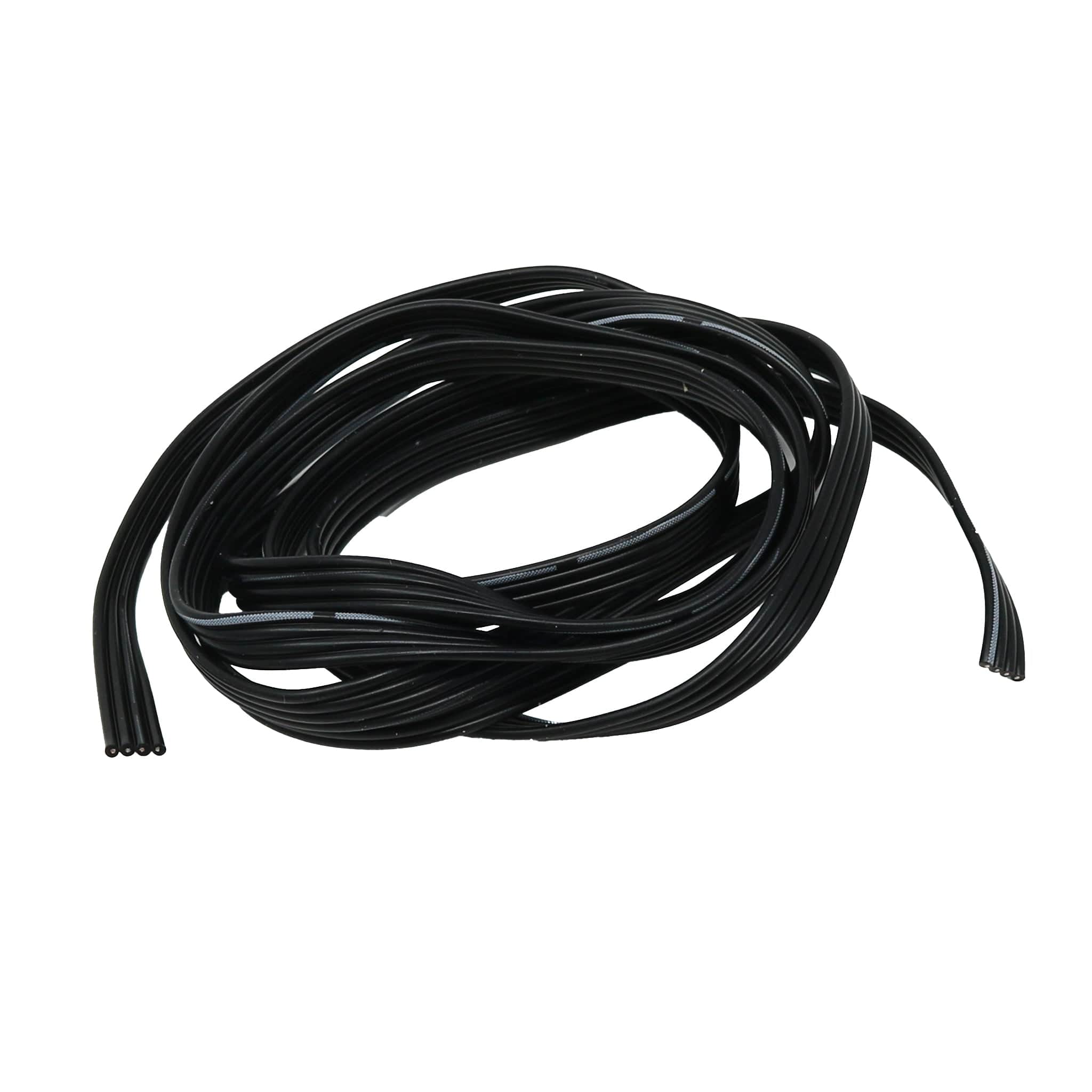 Silicone Cover Stranded-Core Ribbon Cable - 4 Wires 1 Metre Long (26AWG Black) by The Pi Hut - The Pi Hut